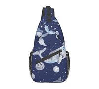 Whale Star Sling Bag, Chest Bag Daypack, Crossbody Sling Mochila para Viajes, Deportes, Correr, Senderismo