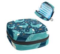 Whale Star Wave - Bolsa de almacenamiento portátil para servilletas sanitarias, Varios colores, 4.7x6.6x6.6 in/12x17x17 cm
