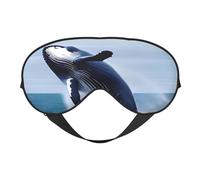 Whales at Sea Soft Eye Mask. Unisex, cómodo y transpirable, adecuado para el descanso diario. Te ayuda a entrar rápidamente en un sueño profundo.