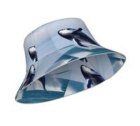 Whales at Sea - Sombrero reflectante para hombre y mujer, día y noche, seguridad, ciclismo, correr, deportes al aire libre de moda, negro, talla única