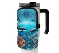 Whales Under The Sea - Bolsa de accesorios versátil para botella deportiva, ideal para caminar, senderismo, yoga, gimnasio, resistencia al agua y a prueba de golpes, Black, S, Soporte para tarjetas de