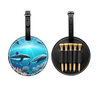 Whales Under The Sea - Bolsa de almacenamiento para camisetas de golf con estampado especial, diseño de hebilla portátil para colgar, Black, Talla única, Maleta