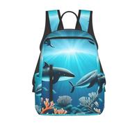 Whales under the sea - Mochila ligera e informal de gran capacidad