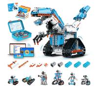 WhalesBot E7 Pro 12 en 1 Mint Robot de construcción para niños a partir de 8 años, programación de arañazos y aplicaciones, divertido robot de bloques de sujeción, juguete teledirigido (versión