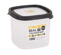 Wham Caja de almacenaje, Polipropileno, Transparente/Negro, 1.7L