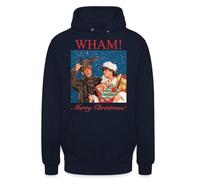 Wham! - Merry Christmas - Sudadera con capucha para Navidad, color azul marino, talla L