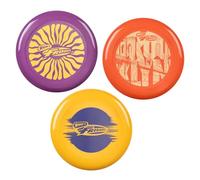 Wham-O Frisbee Cool Flyer Paquete de 3 Discos Voladores, 25.27 cm Juguete Ligero para Niños Adolescentes Chicos Chicas de 5+ Años para Exteriores Playa Parque Patio - 130g