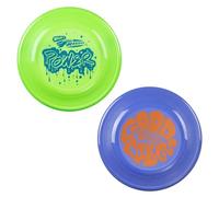 Wham-O Frisbee Fastback Paquete de 2 Discos Voladores, 23.75 cm Juguete Ligero y Amigable para Perros para Niños Niñas de 5+ Años y Jugadores Profesionales para Exteriores Playa Parque Patio - 100g