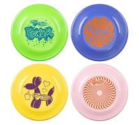 Wham-O Frisbee Fastback Paquete de 4 Discos Voladores, 23.75 cm Juguete Ligero y Amigable para Perros para Niños Niñas de 5+ Años y Jugadores Profesionales para Exteriores Playa Parque Patio - 100g