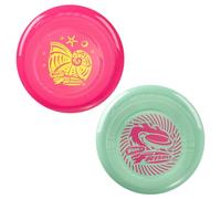 Wham-O Frisbee Go Paquete de 2 Discos Voladores, 22.86 cm Juego de Juguetes Coloridos y Ligeros para Principiantes Niños Niñas de 5+ Años para Exteriores Playa Parque Patio - 70g