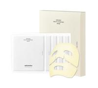 Whamisa Organic Fruits Hidrogel Facial Sheet Mask - Yuja hidratante, cuidado profundo, cuidado de la piel, elasticidad de la piel, mascarilla para acné, cuidado de poros, fermentación (5 unidades por