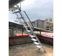 WhamtL Escalera Escamoteable Escalera Recta Plegable de Aluminio para Áticos. Escalera Recta Ligera para Áticos en Azoteas. Escalera de Salida del Ático del Techo(Silver,8 Step-257cm (8.4ft))