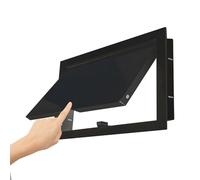 WhamtL Trampilla Pladur Trampilla de Inspección Metálica para Ático con Pestillo Táctil, Panel de Acceso a La Pared para Plomería Oculta, Puerta de Servicio Rectangular(Black,200x150mm(8x6in))