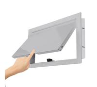 WhamtL Trampilla Pladur Trampilla de Inspección Metálica para Ático con Pestillo Táctil, Panel de Acceso a La Pared para Plomería Oculta, Puerta de Servicio Rectangular(Gray,200x200mm(8x8in))