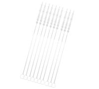 WHAMVOX 10 Cepillos de Paja de Acero Inoxidable para Biberones y Pajitas, Nylon Resistente y Flexible, Limpieza Eficaz para Botellas en Casa