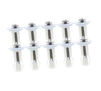 WHAMVOX 10 piezas Kit de Tornillos de Expansión para Tapadera Wc Tornillos y Tuercas para Asiento de Inodoro Acero Inoxidable Resistente con Arandelas Fijación Segura para Reparación y de