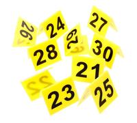 WHAMVOX 10 Piezas Marcadores de Evidencia Triangulares Señalización Numérica para Escenas del Crimen y Decoración de Fiesta Números Diseño Resistente y Fácil Uso para Eventos Temáticos