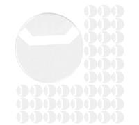 WHAMVOX 100 Fundas Protectoras Transparentes Redondas para Insignias de Plástico, Compatibles Universalmente y Anticaídas, Ideales para Exhibición y Almacenamiento