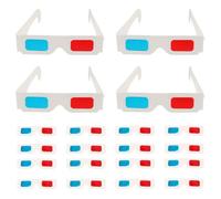 WHAMVOX 100 Gafas de Cartón 3D Rojo y Azul para Películas y Vídeos, Ligeras y Económicas, Experiencia Visual Espectacular para Adultos