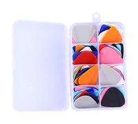 WHAMVOX 100piezas Selecciones Púas De Guitarra De Plástico Púas Para Ukelele Repuesto Guitarra De Acústica Caja Colores