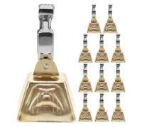 WHAMVOX 12 Piezas Campana de Alarma de Pescado Alerta de Campanas de caña de Pescar portátiles Golden