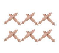 WHAMVOX 12 Piezas Columnas Romanas de Madera Maciza sin Accesorios Decorativos para Reparación de Postes de Cercas y Barandillas Estilo Clásico para Decoración del Hogar