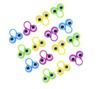 WHAMVOX 15 Piezas de Marionetas de Dedo con Ojos Móviles Multicolores, Juguetes Educativos, Anillos de Dedo de Plástico Seguro y Ligero, Ideales para Juegos, Teatro y Color Aleatorio