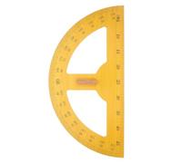 WHAMVOX 180grado Transportador de Enseñanza Semicircular para Dibujo y Medición Madera Resistente Regla Didáctica para Profesores y Aulas