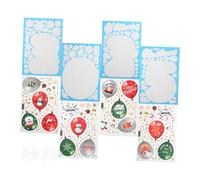 WHAMVOX 1juego Calcomanías De Navidad Estáticas Para Ventanas Stickers De Invierno Diseños Festivos Adornos Reutilizables Para Decoración Navideña Casa