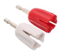 WHAMVOX 2 Piezas Enchufe Enrollador Eléctrico Cuerdas para Guitarra Clásica y Ukelele Herramientas Metálicas Rojas y white para Mantenimiento Rápido y Cambio