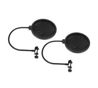 WHAMVOX 2 piezas Filtro para Micrófono de Mano Pantalla de Viento con Brazo Flexible para Grabación y Transmisión Protección Eficaz contra Salpicaduras y Ruido