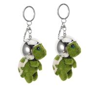 WHAMVOX 2 Piezas Llavero de Peluche Tortuga con Colgante Decorativo para Bolsos y Mochilas de Accesorio Portátil para Llaves y Regalos Pequeños