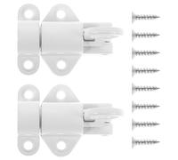 WHAMVOX 2 Piezas Pestillo Automático de Puerta Corredera de Aluminio con Resorte Cierre Resistente y Autocierre para Puertas de Armario Ventana y Valla Unidades con Tornillos