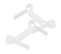 WHAMVOX 2 Piezas Tira de Sellado para Puerta de Ducha de Plástico Blanco, Almohadilla Estable y Resistente para Bisagras de Vidrio en Mamparas y Baños