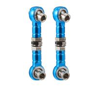 WHAMVOX 2 Piezas Varillaje de Dirección Ajustable para Coche RC Barra de Enlace de Anodizado Azul Tirante Ligero y Resistente con Cabezal Esférico Repuesto Duradero para Motor de Control