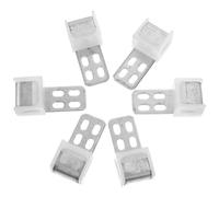 WHAMVOX 20 Piezas Clip de Resorte de Metal para Sofá Soporte de Sofá 4 Orificios Oblicuos Hierro y Goma Color Plata y Muebles