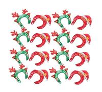 WHAMVOX 20 Piezas Diademas Inflables de Globos Navideños con Material de Aluminio Accesorios para Fiesta y Festival de Navidad Ligeras y Suaves para Decoración de Pelo para Celebraciones