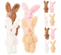 WHAMVOX 20 Piezas Mini Peluches Conejito Suave y Muñecos Pequeños de Felpa para Bebés y Niñas con Colores Surtidos Rosa Marrón y Blanco Juguetes Conejito para Compañía y Decoración