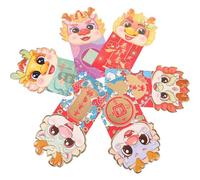 WHAMVOX 24 Piezas Sobres Rojos de Año Diseño de Dragón Paquete de Dinero para Festival de Primavera Regalo Ahorro y Prosperidad