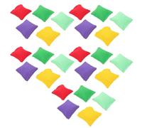 WHAMVOX 25 Piezas Bolsas de Frijol Cuadradas Diseño Doble Capa Antipérdida Colores Sólidos para Desarrollo de Habilidades Infantiles