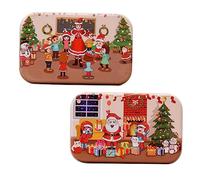 WHAMVOX 2juegos Rompecabezas Navideños De Madera De Rompecabezas Educativos Juguetes De Inteligencia Decoración Navideña y Actividades Familiares