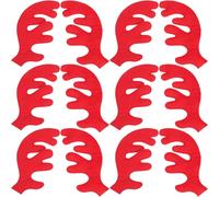 WHAMVOX 30 Piezas Astas de Ciervo de Tela para Manualidades Accesorio DIY para Diadema Navideña Decoración Suave y Cómoda para Fiestas de Navidad