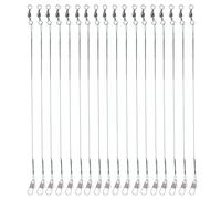 WHAMVOX 30 Piezas Líderes de Pesca de Alambre de Acero con Broche Giratorio Aparejos Resistentes Antimordeduras para Agua y para Señuelos y Pesca Versátil