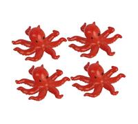 WHAMVOX 4 Piezas Modelo de Pulpo Miniatura Realista Figuras Decorativas de PVC para Hogar Colección Temática Oceánica Ligera y Duradera para Jardín y Macetas Pequeñas