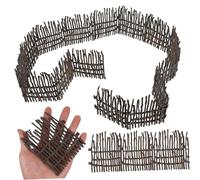 WHAMVOX 40 Piezas Vallas de Juguete Realistas de PVC con Conexiones Tipo Broche Paneles Grandes para Corral Accesorios para Granja para Establos y Figuras de Caballos Construcción de