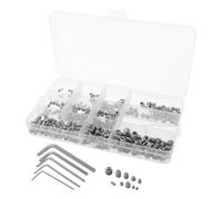 WHAMVOX 400 Tornillos Prisioneros de Acero Inoxidable Métricos con Punta Cónica, Kit Completo para Uso Doméstico y Montaje de Muebles, Color Plata