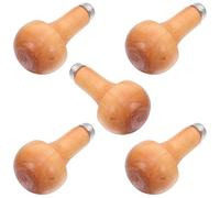 WHAMVOX 5 piezas Mango de Madera Ergonómico para Formones Diseño Forma de Seta Agarre Cómodo y Seguro para Herramientas de Carpintería y Grabado
