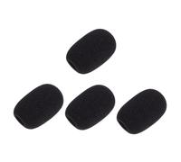 WHAMVOX 5piezas Cubiertas De Micrófono De Esponja Parabrisas Para Micrófonos De Cuello De Ganso Accesorios Para Conferencias y Entrevistas Color Negro Fáciles De Limpiar y Duraderas