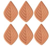WHAMVOX 6 Piezas Ahorrador de Azúcar Moreno de Terracota Forma de Hoja, Suavizante Reutilizable para Contenedores de Alimentos, Mantiene la Humedad y Evita Apelmazamiento, Accesorio