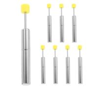 WHAMVOX 8 Piezas Amortiguador Hidráulico de Acero Inoxidable para Tapa de Cubo de Basura Pistón Silencioso y Cierre Suave Repuesto Estable y Seguro para Cocina y Baño de Amarillas